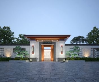 New Chinese Style Facade Element-ID:230138063