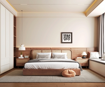 Wabi-sabi Style Bedroom-ID:251957892