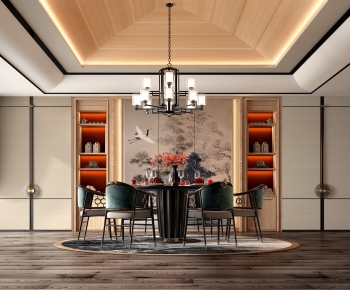 New Chinese Style Dining Room-ID:240459443