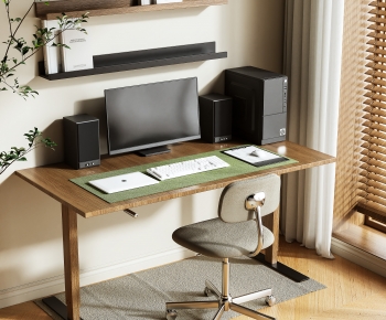 Modern Computer Desk And Chair-ID:408720972