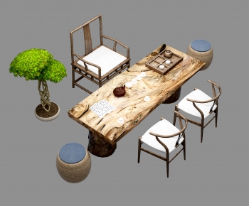 New Chinese Style Tea Tables And Chairs-ID:496802099