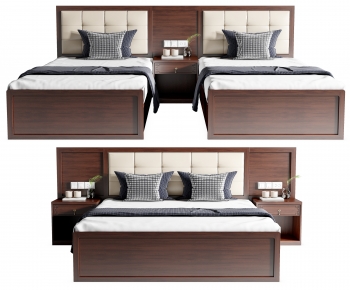 New Chinese Style Double Bed-ID:687330015