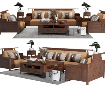 New Chinese Style Sofa Combination-ID:675705912