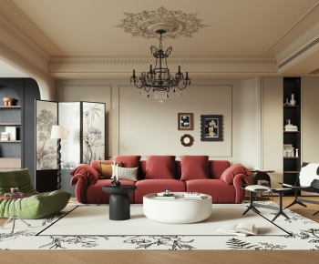 French Style A Living Room-ID:130462883