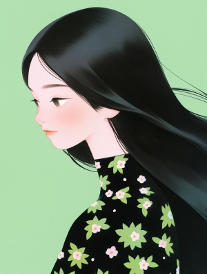 二次元卡通动漫可爱人物装饰画-ID:229487904