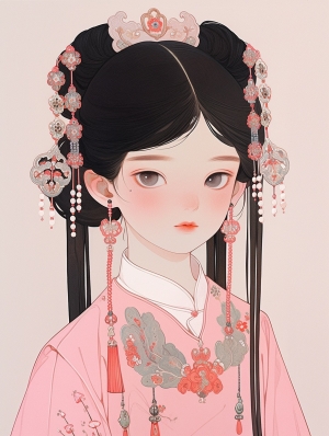 二次元卡通动漫可爱人物装饰画-ID:708651071