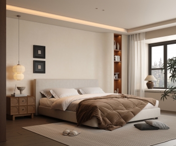 Wabi-sabi Style Bedroom-ID:840246923