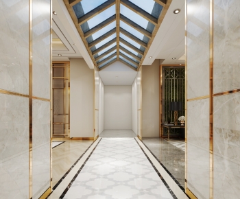 Modern Office Elevator Hall-ID:679183012