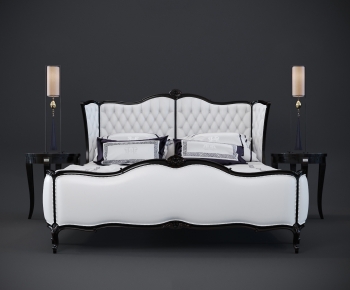 Simple European Style Double Bed-ID:373157028