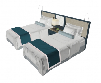 Modern Double Bed-ID:760860922