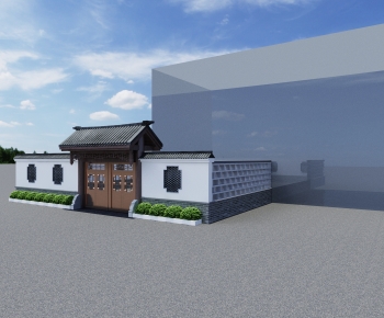 New Chinese Style Building Appearance-ID:750772954