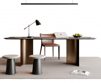 Modern Computer Desk And Chair-ID:781759023