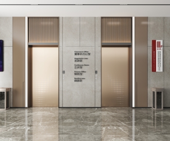 Modern Office Elevator Hall-ID:469770416