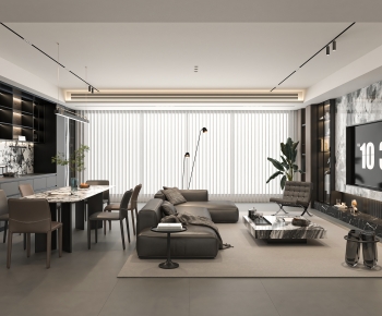 Modern A Living Room-ID:690599925