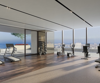 Post Modern Style Home Fitness Room-ID:530692107