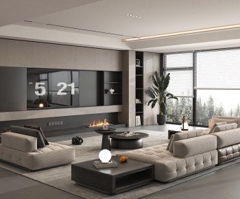 Modern A Living Room-ID:158751076