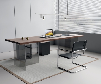 Modern Computer Desk And Chair-ID:103900912