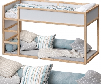 Modern New Chinese Style Bunk Bed-ID:619493018