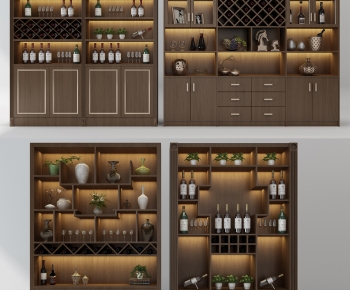 New Chinese Style Wine Cabinet-ID:323164948