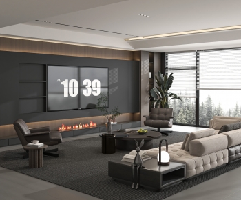 Modern A Living Room-ID:445389993