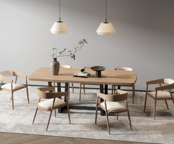 Wabi-sabi Style Dining Table And Chairs-ID:993662129