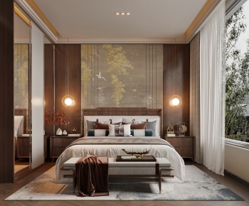 New Chinese Style Bedroom-ID:769598961