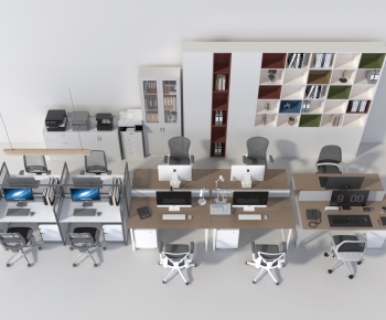 Modern Office Desk And Chair-ID:468859781