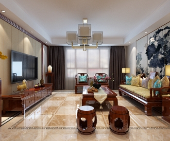 Chinese Style A Living Room-ID:787081965