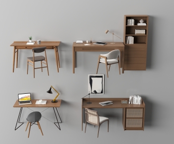 Modern Computer Desk And Chair-ID:471985109