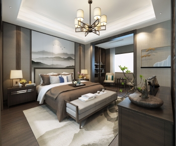 New Chinese Style Bedroom-ID:824668881