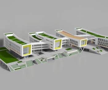 Modern School Building-ID:244069137