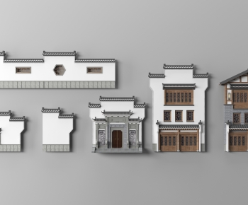 New Chinese Style Building Component-ID:595145941