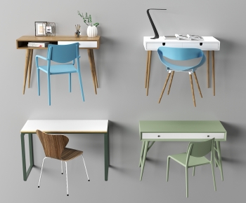 Modern Computer Desk And Chair-ID:723014125