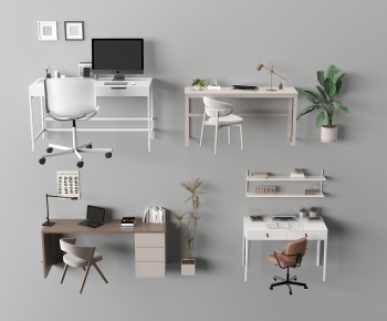 Modern Computer Desk And Chair-ID:169662958