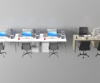 Modern Office Desk And Chair-ID:395421987