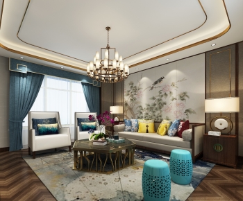 Chinese Style A Living Room-ID:213938958