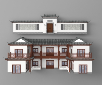 New Chinese Style Building Appearance-ID:940797098