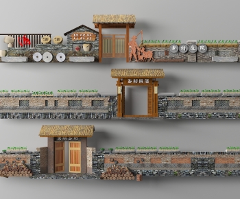 New Chinese Style Landscape Wall-ID:832914118