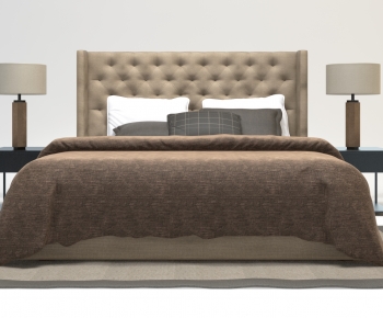 Modern Double Bed-ID:849685916