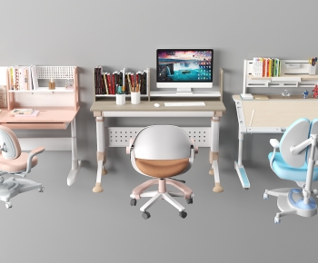 Modern Computer Desk And Chair-ID:411210175