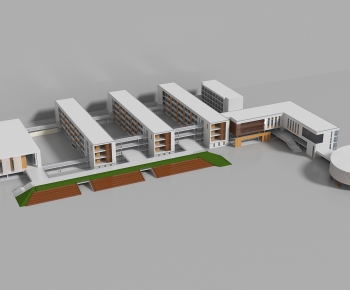 Modern School Building-ID:730745082