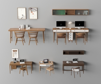 Modern Computer Desk And Chair-ID:961051943