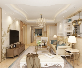 New Classical Style A Living Room-ID:555119992