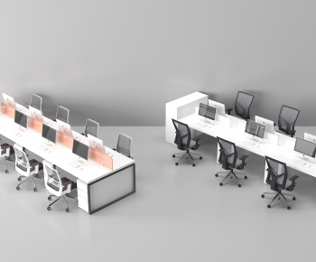 Modern Office Desk And Chair-ID:676580915