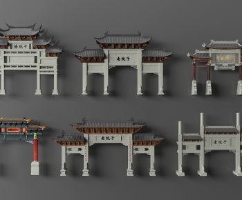 Chinese Style Facade Element-ID:127809055