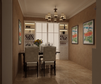 Simple European Style Dining Room-ID:434245113