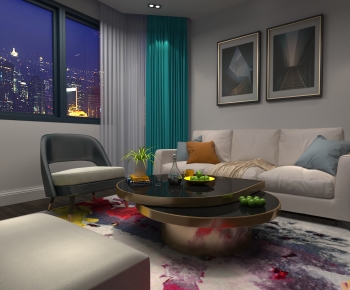 Modern A Living Room-ID:656759982