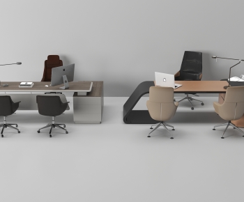 Modern Office Desk And Chair-ID:498621944