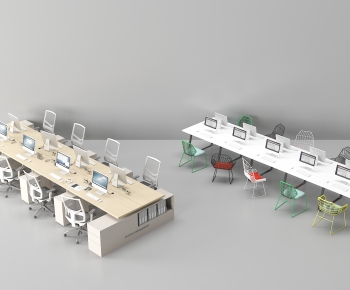 Modern Office Desk And Chair-ID:346343994