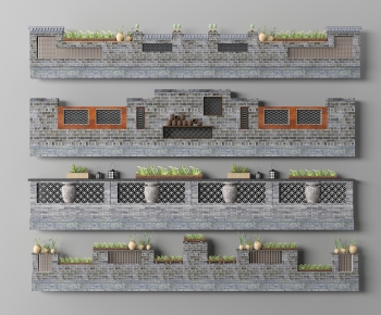 New Chinese Style Landscape Wall-ID:934012899